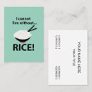 Search for rice business cards Food