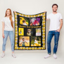 Search for sunflower photo blankets Black