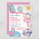 Search for slumber party invitations Pink