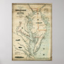 Search for chesapeake bay map art Vintage
