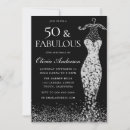 Search for black and white 50th birthday invitations 50 and fabulous