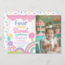 Search for rainbow candy land invitations For kids