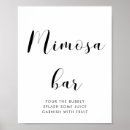 Search for mimosa bar sign posters Black and white