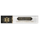 Search for medical name plates Black and gold