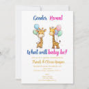 Search for gender reveal with giraffe Pink and blue
