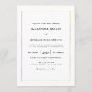 Search for gold border wedding invitations Black and white