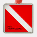 Search for scuba diving ornaments Red