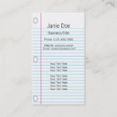 Search for lined writing business cards Book