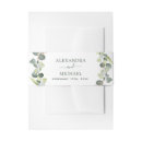Search for wedding invitation belly bands green and white