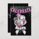 Search for purple black silver invitations Elegant