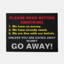 Search for no soliciting doormats Scram