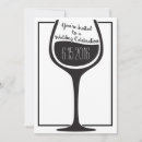 Search for wine glass wedding invitations Black and white