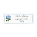 Search for hydrangea return address labels Blue and white