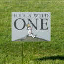 Search for 1st birthday outdoor signs Wild one