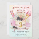 Search for ice cream 1st birthday invitations Colorful