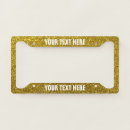 Search for yellow license plate frames Gold