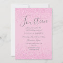 Search for girls pink 14th birthday invitations Glitter