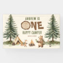 Search for rustic birthday party decor One happy camper