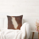 Search for brown and white pillows Cowhide