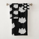 Search for ghost bath towels Black and white