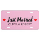Search for just married license plates Car