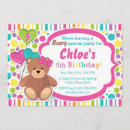 Search for rainbow bear invitations Pink