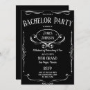 Search for bachelor party invitations Black and white