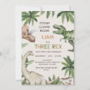 Search for 3 rex invitations Stomp chomp roar