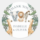 Search for safari thank you stickers Zoo animal