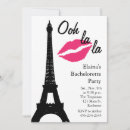 Search for paris bachelorette party invitations Black