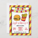 Search for fast food birthday invitations Cheeseburger