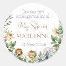 Search for safari baby shower stickers Girl