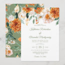 Search for green and orange wedding invitations Botanical