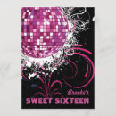 Search for disco sweet 16 invitations Pink