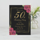 Search for red and black 50th birthday invitations Script