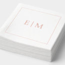 Search for rose gold wedding napkins Elegant