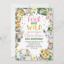 Search for jungle 4th birthday invitations Girl