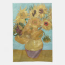 Search for blue sunflowers kitchen towels Vincent van gogh
