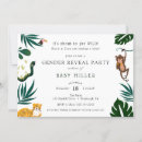Search for safari gender reveal invitations Cute