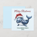 Search for whales christmas cards Watercolor