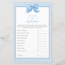 Search for baby shower games programs Blue