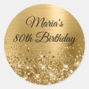 Search for 80th birthday stickers Gold
