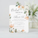 Search for peach bridal shower invitations Floral flowers