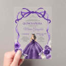 Search for dark purple quinceanera invitations For her