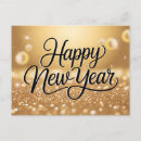 Search for new years eve postcards Gold glitter