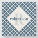 Search for monogrammed coasters navy blue