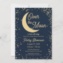 Search for over the moon baby shower invitations Midnight blue