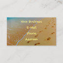 Search for footprints business cards beach