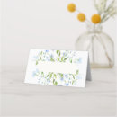 Search for blue and white place cards Watercolor floral