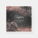 Search for black and rose gold napkins Sweet 16